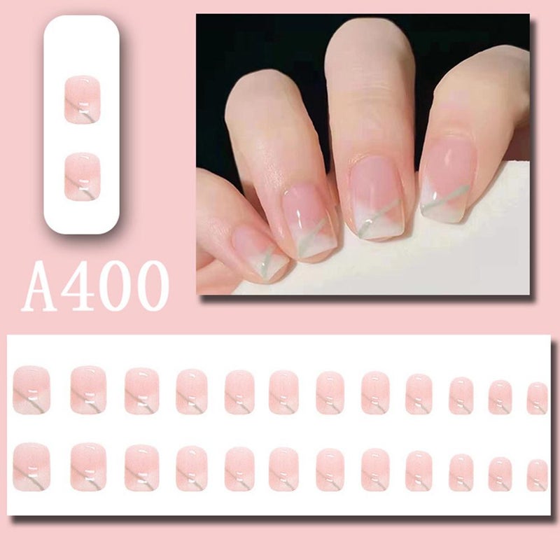 Wearable nails: Fresh, sheer, sweet, cool, and minimalist ready-made nail tips, false nail tips, jelly gel.